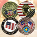 Custom gold enamel challenge coins